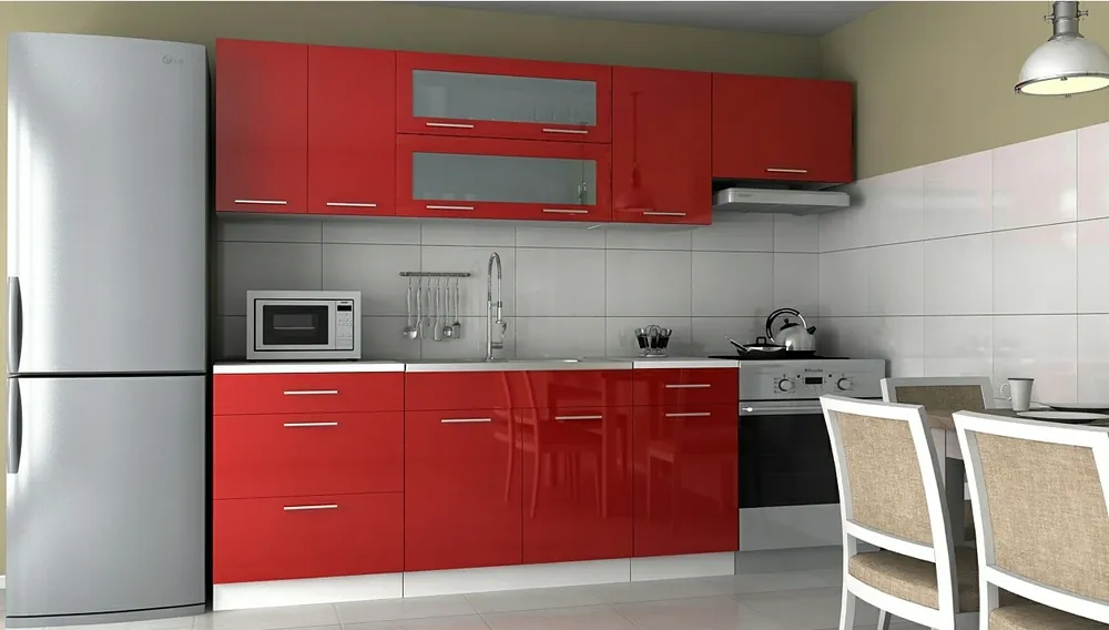 Oblíbený Kuchyňská linka Dakota 240/180 červený lesk