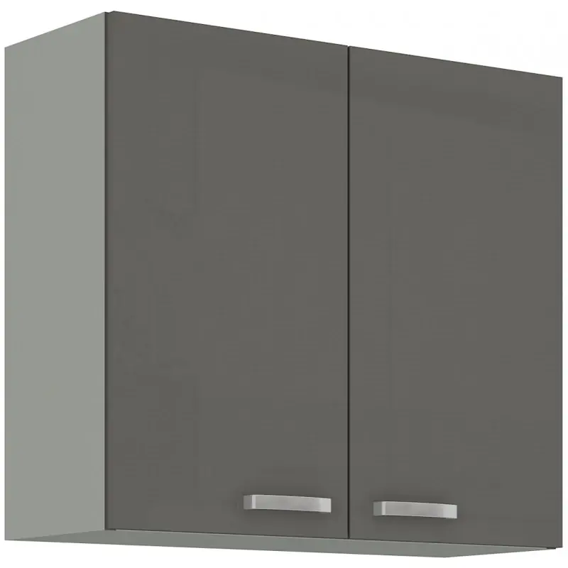 Must-Have Kuchyňská skříňka Garid 80 G 72 2F šedý lesk/šedá