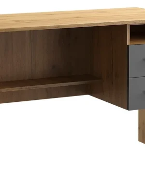 Značkový Pracovní stůl OFFICE KIT 2 pravý dub apalačský/šedá
