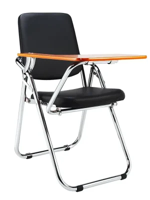 Židle s deskou na psaní, černá/přírodní, SONER Originální