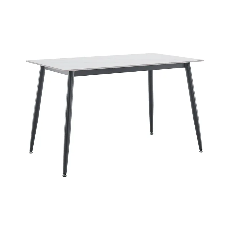 Must-Have Jídelní stůl, bílý mramor/černá, 121x71 cm, FLORENC TYP 1 - výprodej
