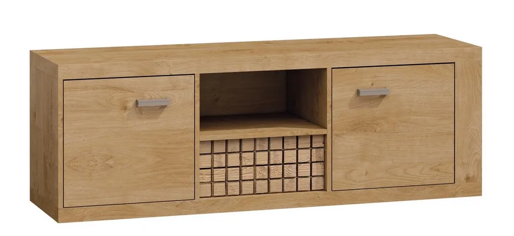 Nová Kolekce Televizní stolek 2D1S NATURAL N12 dub ribbeck/kostka