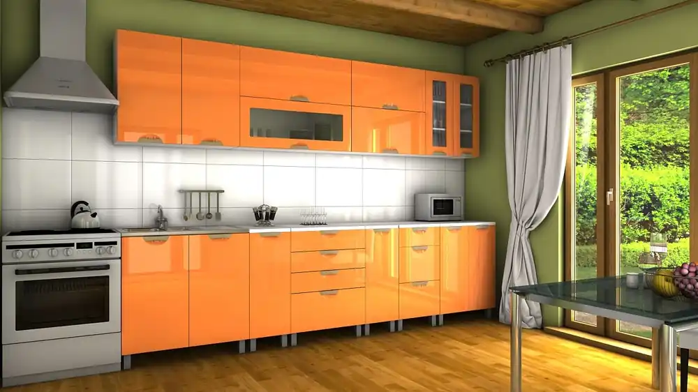 Kuchyňská linka Granada KRF 300 oranžový lesk Zlevněný