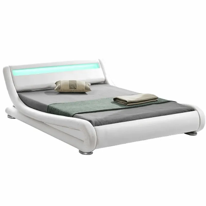 Vrácení Zdarma Moderní postel s RGB LED osvětlením, bílá, 160x200, FILIDA