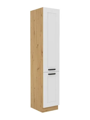 Vysoká skříňka, bílá/dub artisan, LULA 40 DK-210 2F Oblíbený