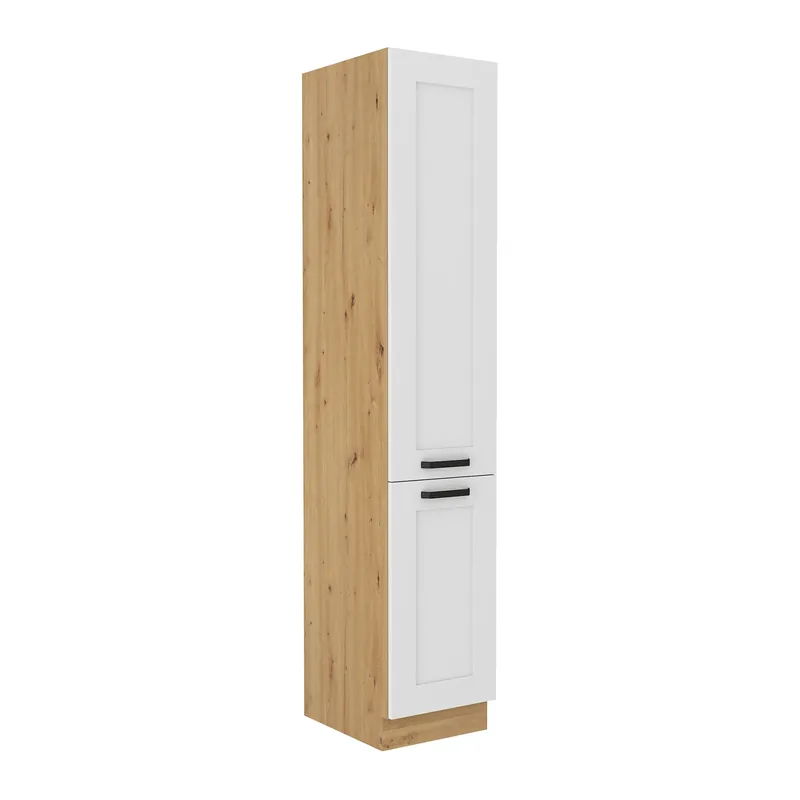 Vysoká skříňka, bílá/dub artisan, LULA 40 DK-210 2F Oblíbený