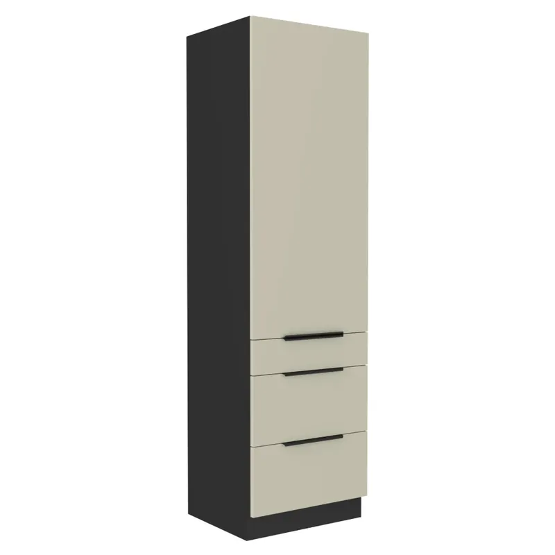 Vysoká skříňka, kašmír/černá, ARAKA 60 DKS-210 3S1F Sleva