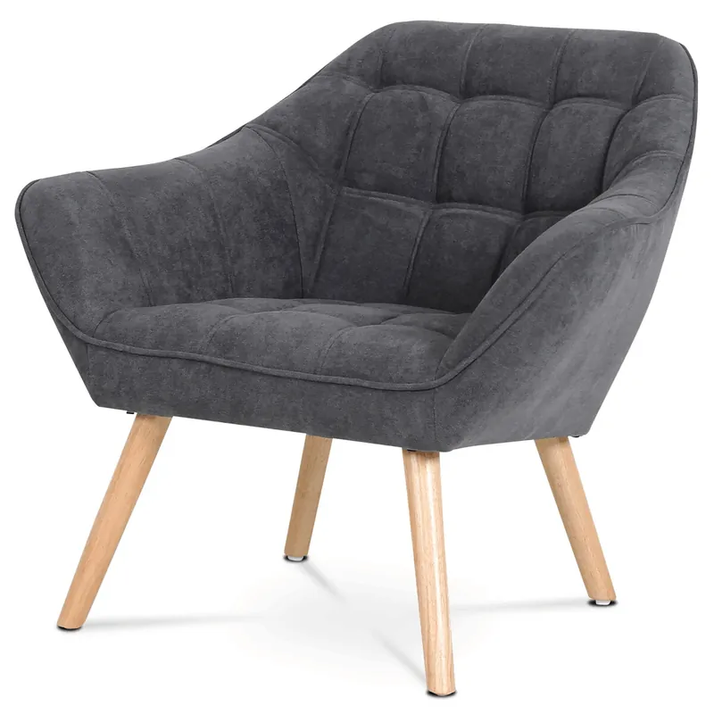 Novinka Křeslo, šedá látka, AK-321 GREY2