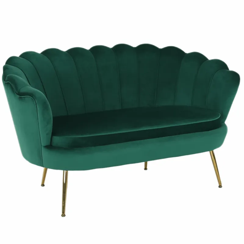 Časově Omezené Lavice ve stylu Art-deco, smaragdová Velvet látka / gold chrom-zlatý, NOBLIN