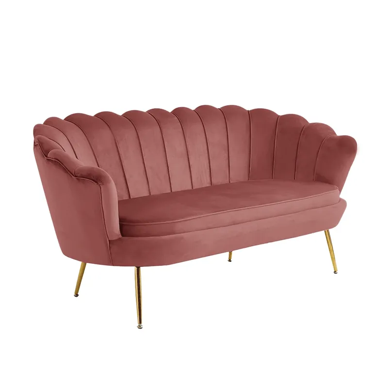 Luxusní pohovka, růžová / zlatá, styl Art-deco, NOBLIN Finální Výprodej