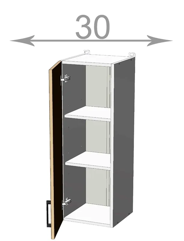 Ihned K Objednání horní vysoká skříňka š.30, v.92, Modena W3092, bílá/antracit