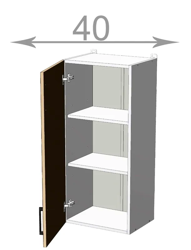 Nakupujte Hned horní vysoká skříňka š.40, v.92, Modena W4092, bílá/antracit