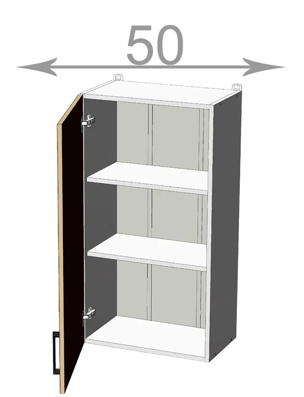 horní vysoká skříňka š.50, v.92, Modena W5092, bílá/antracit Vysoce Kvalitní