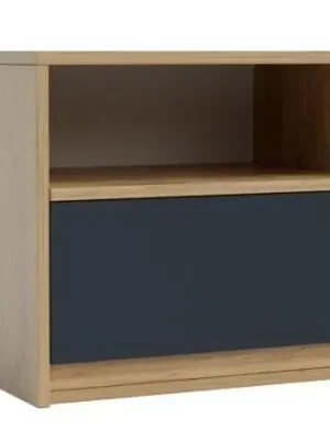 Přímo Od Výrobce noční stolek se zásuvkou BOXBY dub kraft zlatý/grafit šedý