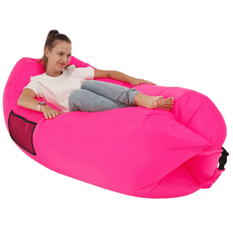 Nafukovací sedací vak/lazy bag, růžová, LEBAG Oblíbený