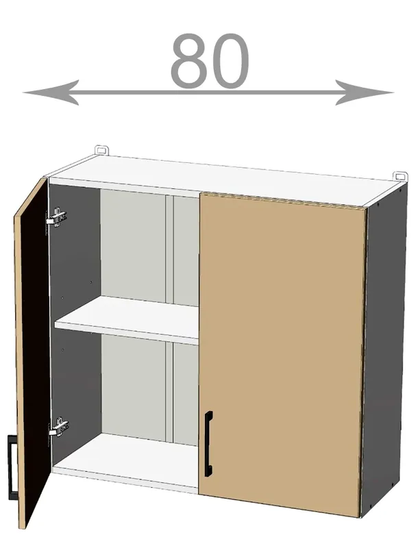 horní skříňka š.80, v.72, Modena W8072, bílá/artwood Bezpečná Platba
