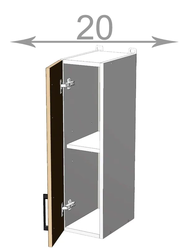 horní regál š.20, v.72, Kaiser W2072F, bílá/antracit lesk Objednat Nyní