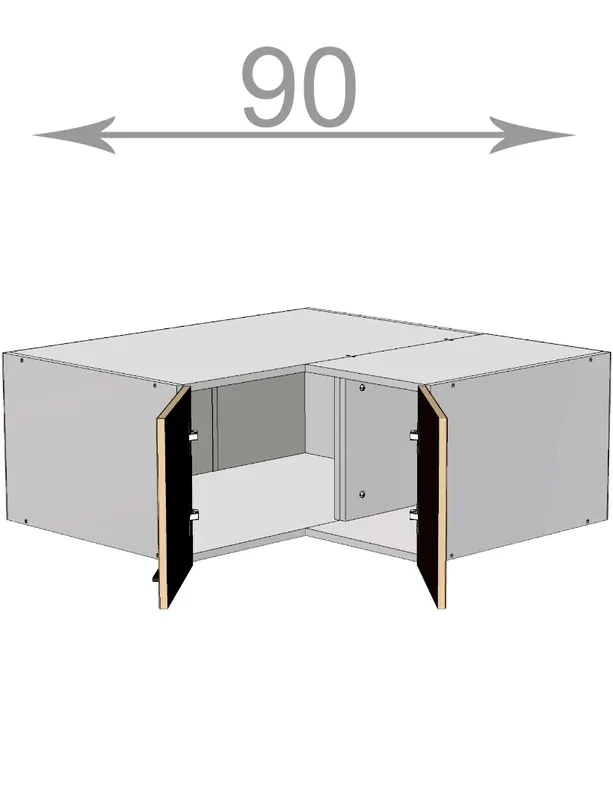 Nejlepší Cena horní rohová nástavba š.90, v.36, Kaiser MC909036, bílá/antracit lesk