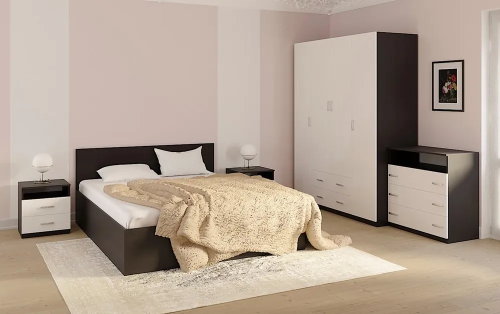 Ihned K Objednání Sestava do ložnice SANTOS wenge/bílá