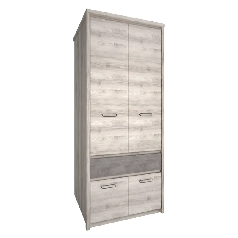 Originální Skříň 4D1S, kaštan nairobi/onyx, JESI NEW