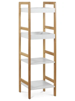 Zlevněný Regál, masiv, bílá, DR-013-4