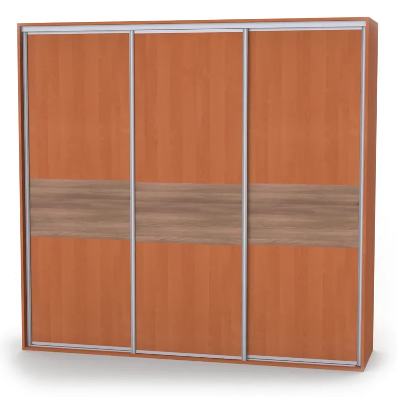 ONYX 3 - třídveřová šatní skříň, dělené dveře, 210 až 270cm x 220/240cm Šířka 210cm, Výška 220cm, Dekor olše Nakupujte Hned