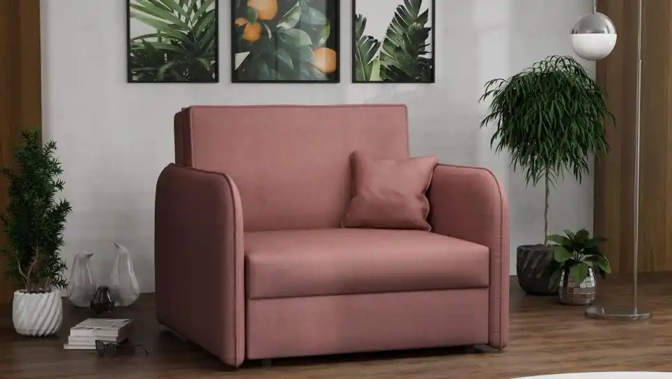 Vrácení Zdarma Rozkládací křeslo Vivian Loft I Mono růžová