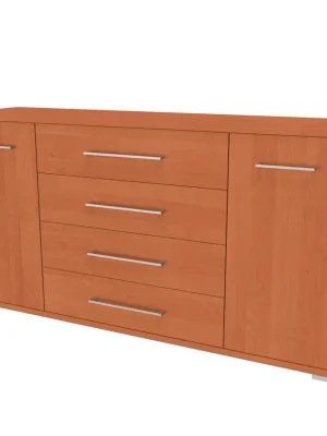 AIDA L - komoda se skříňkami a zásuvkami, 160x86cm Dekor olše Vrácení Zdarma