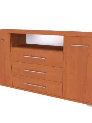 AIDA LN - komoda se skříňkami, zásuvkami a poličkou, 160x86cm Dekor olše Nejlepší Cena