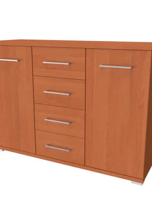Aktuální AIDA M - komoda se zásuvkami a dvířky, 120 až 140cm × 86 × 40cm Šířka 130cm, Dekor olše