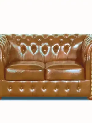 Pohovka Chesterfield Classic 2 kůže koňak Sleva