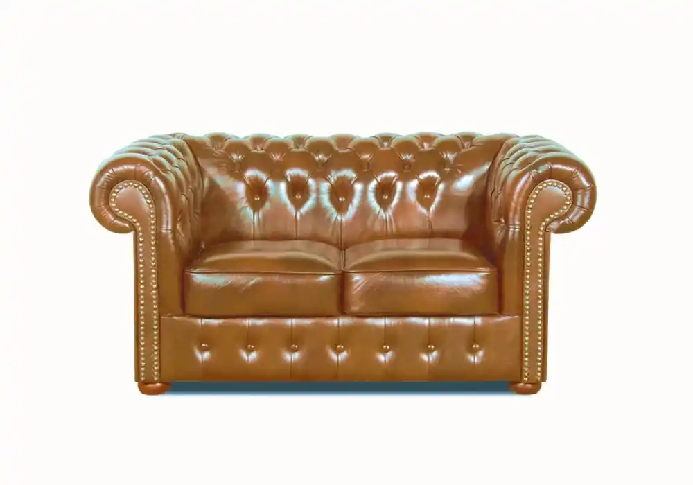Pohovka Chesterfield Classic 2 kůže koňak Sleva