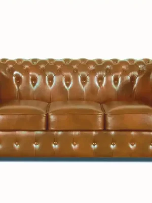 Pohovka Chesterfield Classic 3 kůže koňak Přímo Od Výrobce