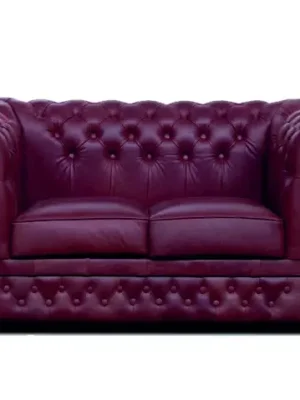 Rychlé Dodání Pohovka Chesterfield Lord 2 kůže bordó