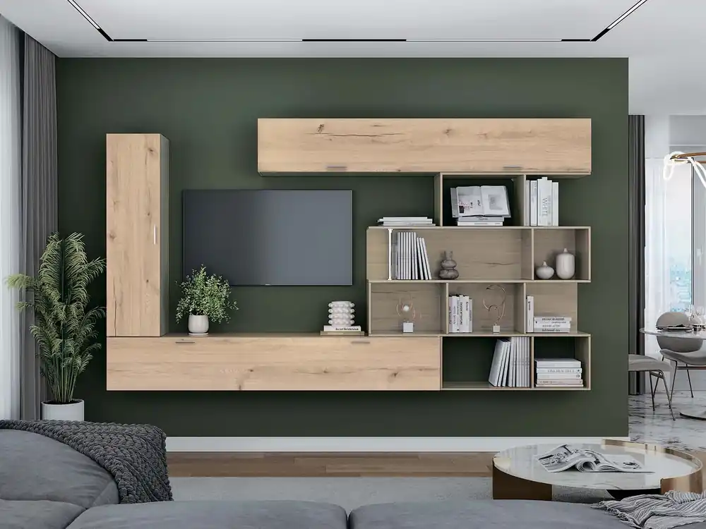 DRESSER 11 závěsná obývací stěna, dub Paradise Akční Nabídka