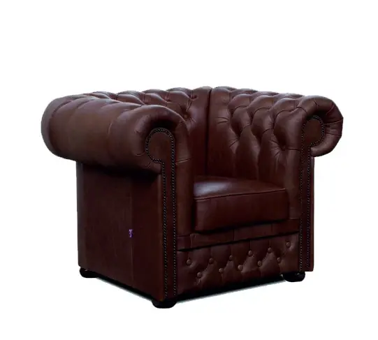 Must-Have Křeslo Chesterfield Lord 1 kůže hnědá