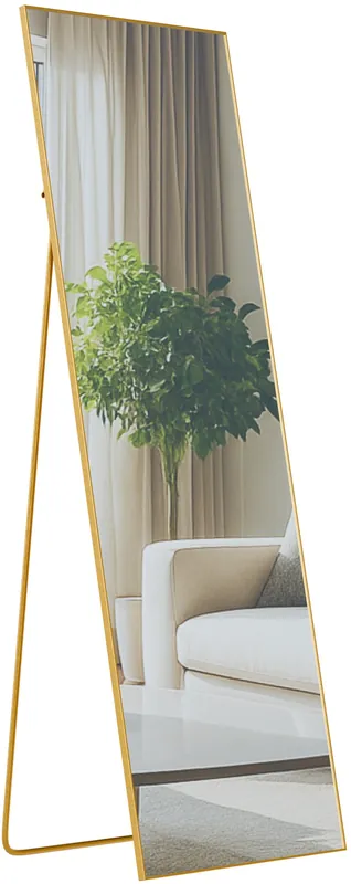 Zrcadlo Benicia 150x50 cm - zlaté lesklé Dokud Zásoby Vydrží