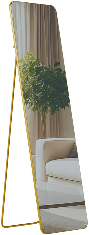 Zrcadlo Gurnee 140x40 cm - zlaté lesklé Autentický