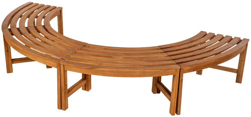 Top Prodej Lavice Male 250 cm půlkruhová bez opěradla - teak