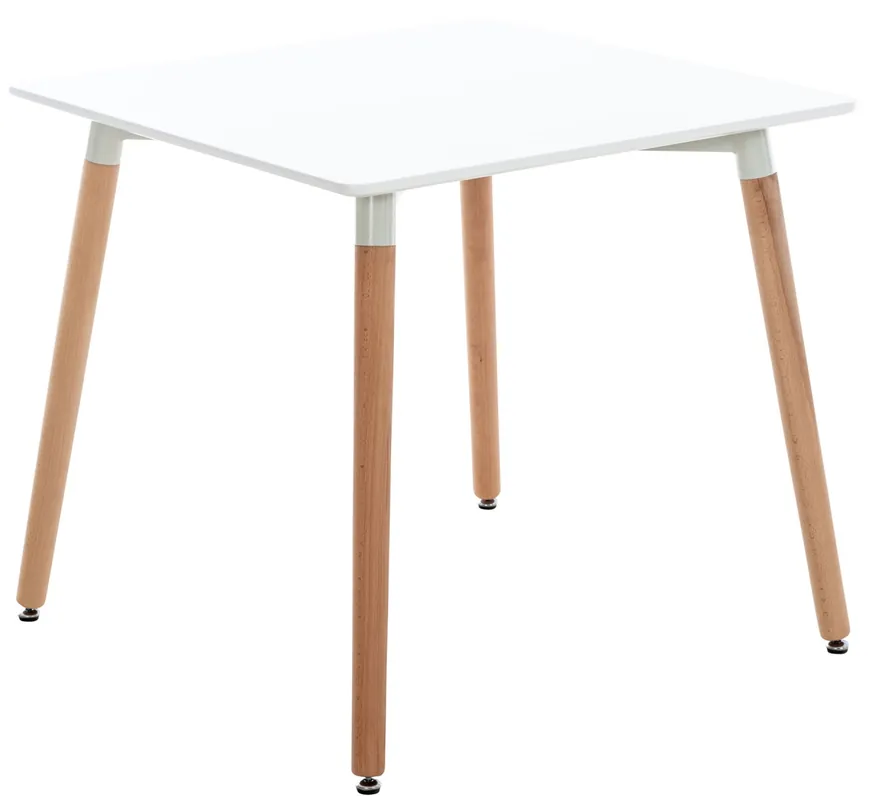 Stůl dřevěný Viborg 80 natura / bílá - v75 x 80 x 80 cm Kup Teď