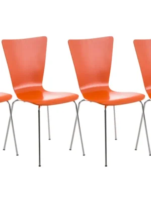 Židle Aaron (SET 4 ks) - Oranžová Nejprodávanější