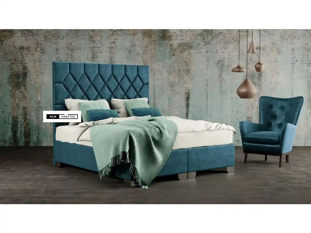Vrácení Zdarma Kontinentální čalouněná postel RHOMBUS boxspring