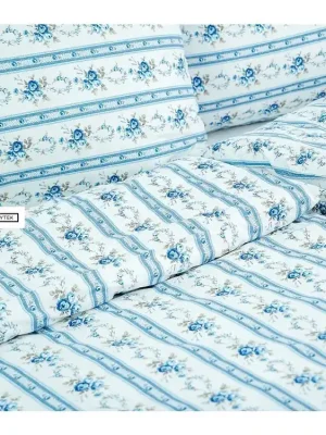 Zlevněný Povlak na polštářek bavlněné Retro modré (LS249)