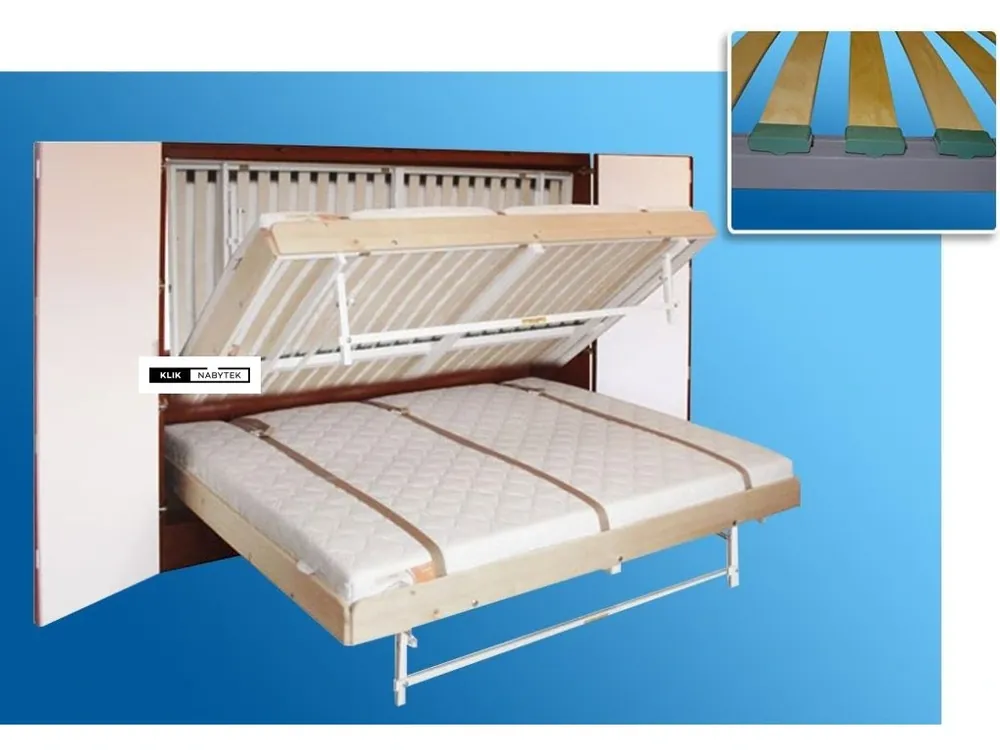 Super Cena Dvoulůžková sklápěcí postel SKL2 HN (KOMPLET) - horizontální (lamino)