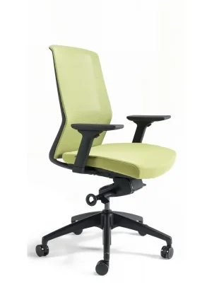 Zlevněný Kancelářská ergonomická židle BESTUHL J17 BLACK — více barev - Barevné provedení J17 BLACK Zelená