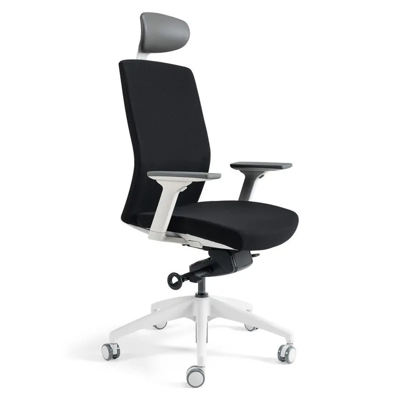 Sezónní Sleva Kancelářská ergonomická židle BESTUHL J2 WHITE SP — více barev, s podhlavníkem - Čalounění J2 WHITE SP Černá 201