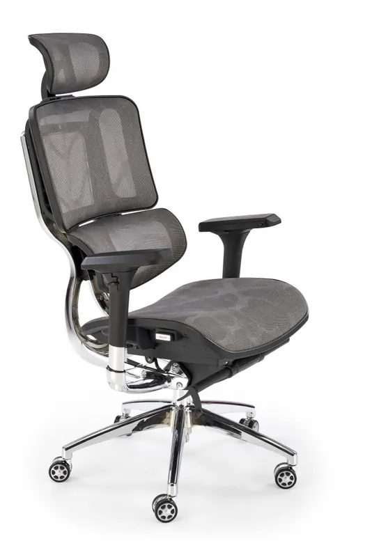 Kancelářská ergonomická židle ETHAN — síťovina, černá / šedá Halmar Vrácení Zdarma