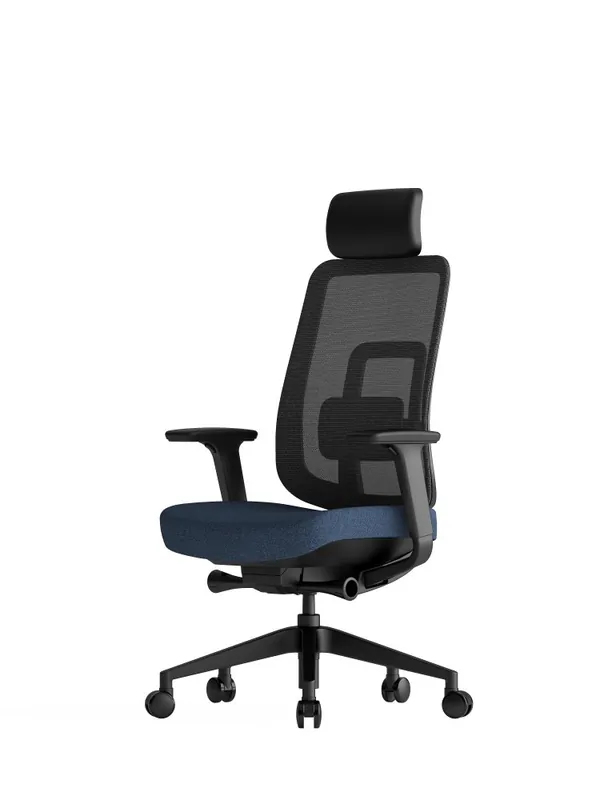 Kancelářská ergonomická židle K42 SP – síť/ čalouněná, modrá Cenová Bomba