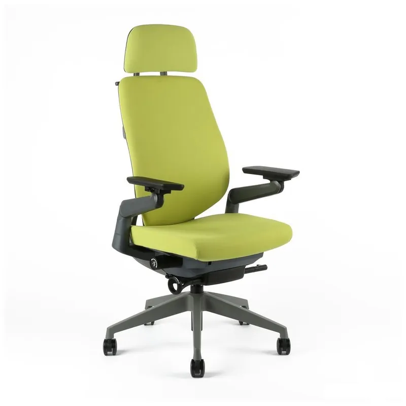 Kancelářská ergonomická židle KARME — více barev, s podhlavníkem a područkami - Čalounění KARME Zelená F01 Must-Have