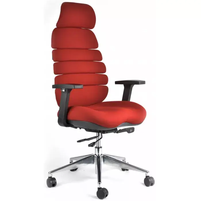 Nová Kolekce Kancelářská ergonomická židle SPINE s podhlavníkem — látka, nosnost 130 kg, více barev - Barevné varianty židle SPINE Červená